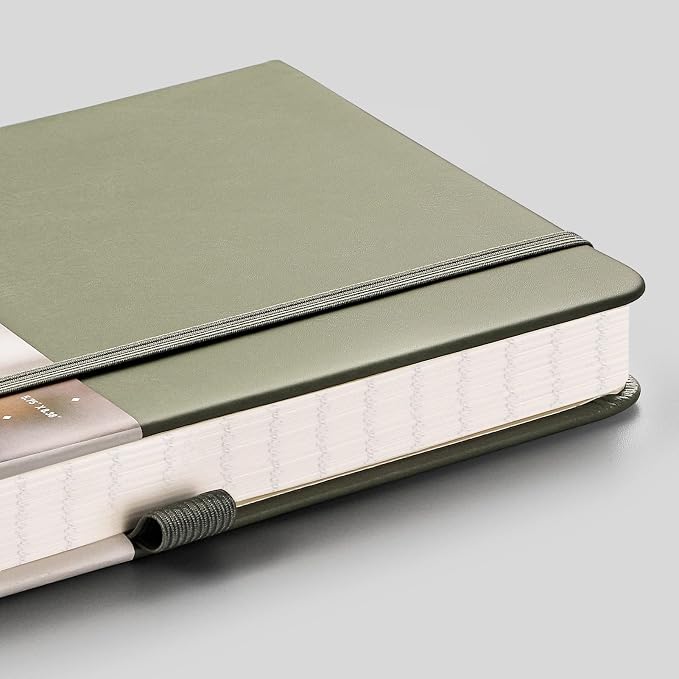 EMSHOI Lined Journal Notebook, 256 Numbered Pages, A5 Size (5.7'' x 8.3'')