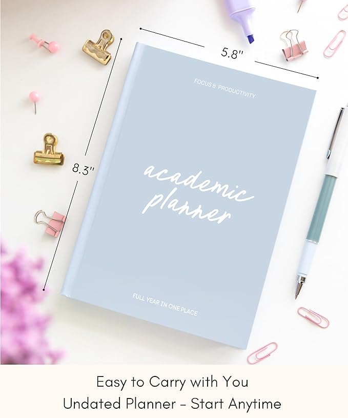 Lamare Academic Planner 2026-2027 – Undated Weekly College Student Planner for Homeschool, High School, College & Nursing Students
