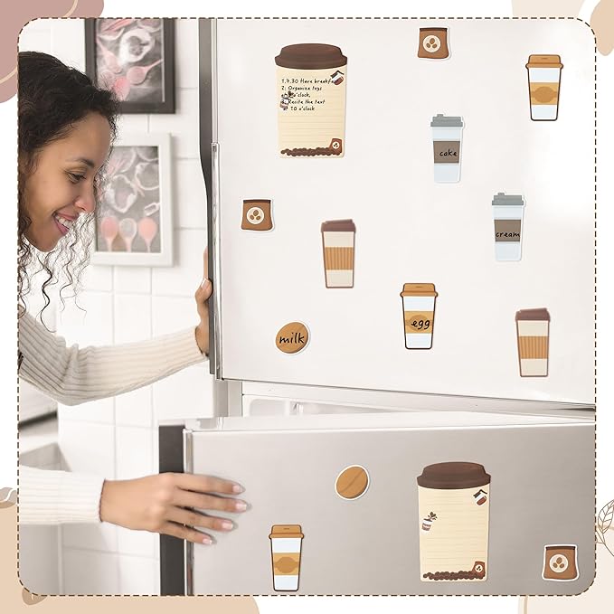 B1ykin Coffee Cup Sticky Notes Set - I Just Really Like Coffee Self-Stick Notes Pad, 550 Sheets Writing Memo Pages Sticky Notepad for Teacher Appreciation Gifts, School Office Party Favors (2Pcs)