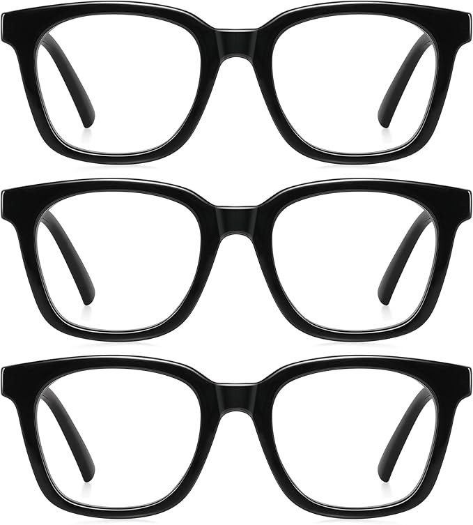 Reading Glasses for Women Men - Blue Light Blocking Magnifying Readers,Square Anti-Glare Computer Eyeglasses