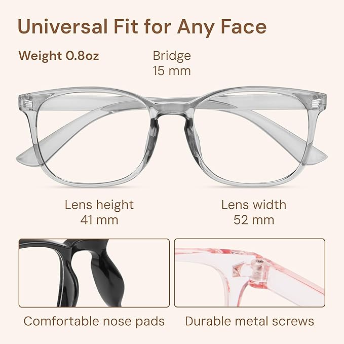 Gaoye Eyewear Frames for Men - Blue Light Blocking Square Glasses, Anti UV Ray Computer Gaming, Blue Blockers for Women