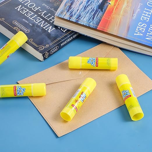 Washable Glue Sticks, 100 Pcs, 0.32 oz, White, Bulk Pack for Crafts, Home, School, Scrapbooking