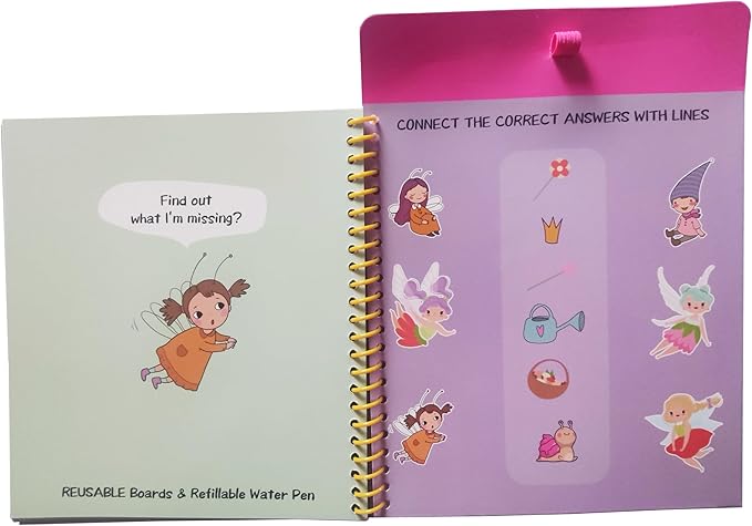 Magic Water Coloring Books for Children - Reusable Mess Free Water Reveal Art Kit with Water Pen, Travel Toys Easter Basket Stuffers for Kids Ages 3-12 Boys Girls Party Favors