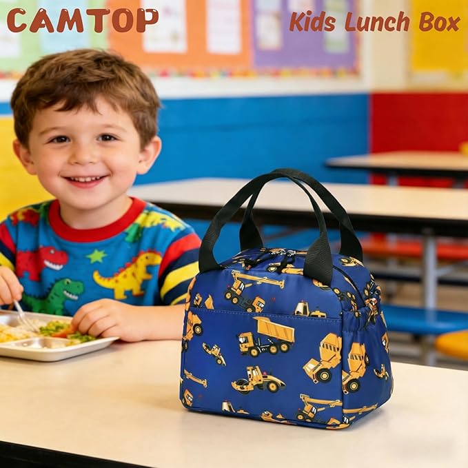 CAMTOP Boys Lunch Box Kids Insulated Lunch Bag Kids Cute Lunchbox for Boys Loncheras Para Niños