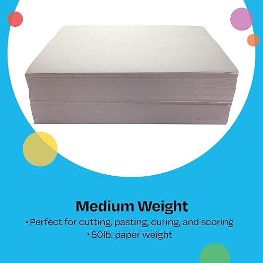 Childcraft Construction Paper,9 x 12 Inches,White,500 Sheets,(Pack of 3000)
