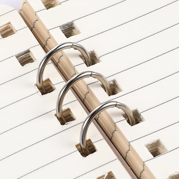 50 Pcs Loose Leaf Binder Rings Small Binder Rings for Index Cards Metal Mini Book Ring Key Ring Clips for Paper Binding Flash Card Notebook Office Silver 0.79 Inch