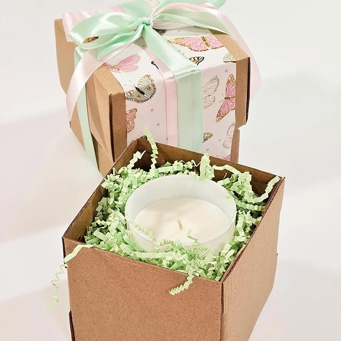 Tisspoms 1LB Light Green Crinkle Cut Paper Shred Filler, Paper Shreds for Basket Fillers, Birthday, Gift Wrapping, Anniversary, Wedding, Halloween, Thanksgiving, Christmas Gift Decor Party Filler