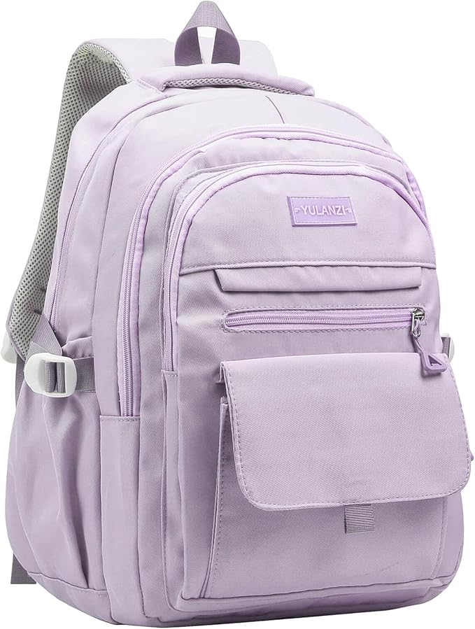 Phaoullzon Girls School Backpack for Boys, College Aesthetic Laptop Bookbag for Travel,Purple