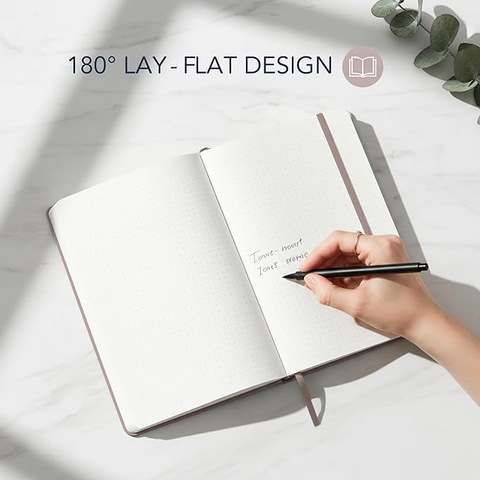 Mr. Pen- Dotted Journal Notebook, A5 Medium Size (5.7"x8.4"), 160 Pages (80 Sheets), Fabric Hardcover, 100 GSM Thick Paper, Bullet Dotted Journal for Planning, Tracking