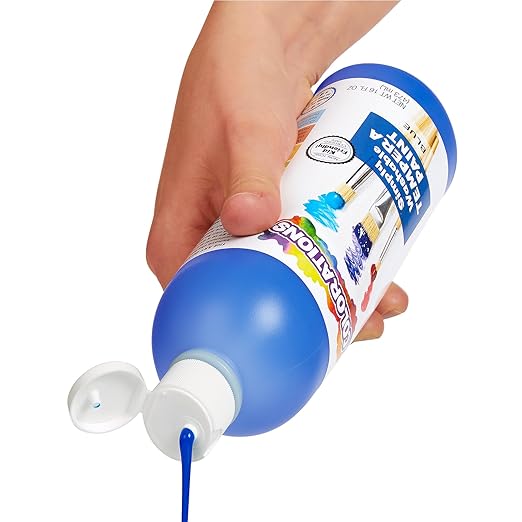 Colorations WSTBR Washable Tempera Paint, 16 fl oz, Brown, Non Toxic, Vibrant, Bold, Kids Paint, Craft, Hobby, Fun, Art Supplies