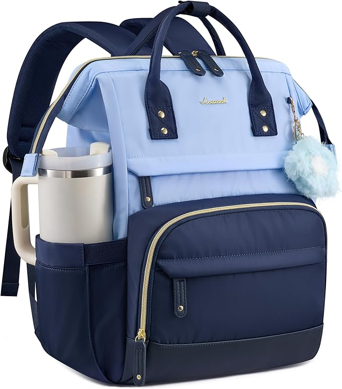 LOVEVOOK Laptop Backpack for Women, 15.6 Inch Work Business Backpacks Purse With Large Capacity, Waterproof Nurse Bag College Bookbag for School, Waterproof Casual Daypack for Travel