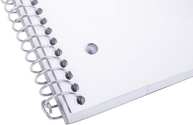 Mintra Office Durable Spiral Notebooks, 1 Subject, (White, 4x4 Graph 1pk), 100 Sheets, Poly Pocket, Moisture Resistant Cover, School, Office, Business, Professional