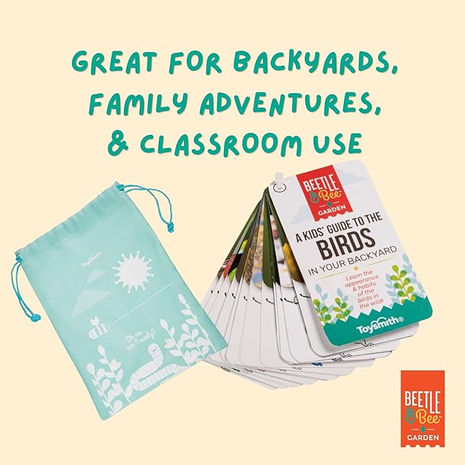 Little Birder Bird Watching Set for Kids, Outdoor Explorer Kit with 4x30 Binoculars, STEM Nature Toy for Backyard Travel Activities Ages 5+ - Beetle & Bee