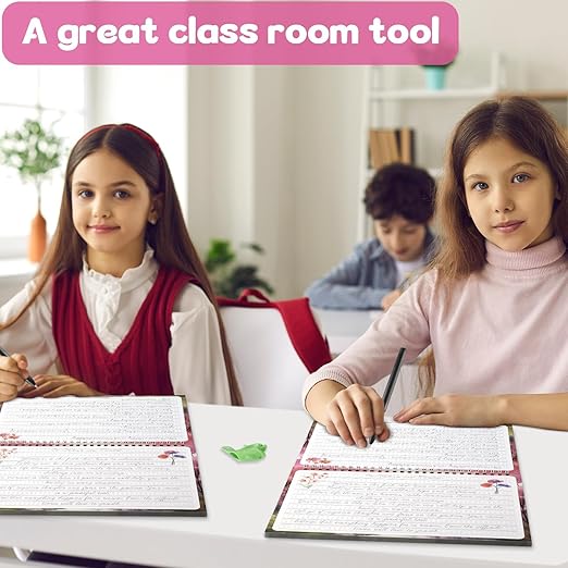 gisgfim Grooved Cursive Handwriting Workbook Magic Reusable Grooved Cursive Handwriting Practice Guided Tracing with Disappearing Ink Pens for Beginner Learning Activities Supplies (Inspiring Quotes)