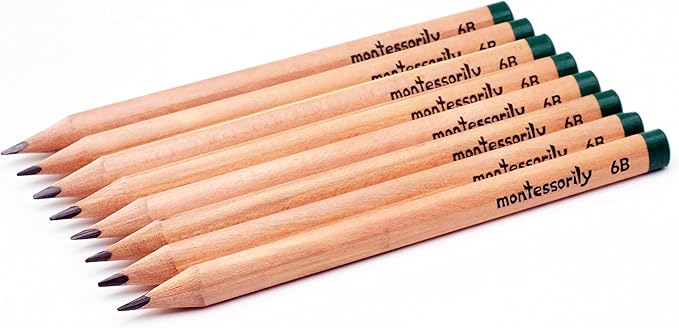 Jumbo Thick Triangular Pencils for Preschooler, Kids, 3-6 yr old - My First Learning Pencil 6B