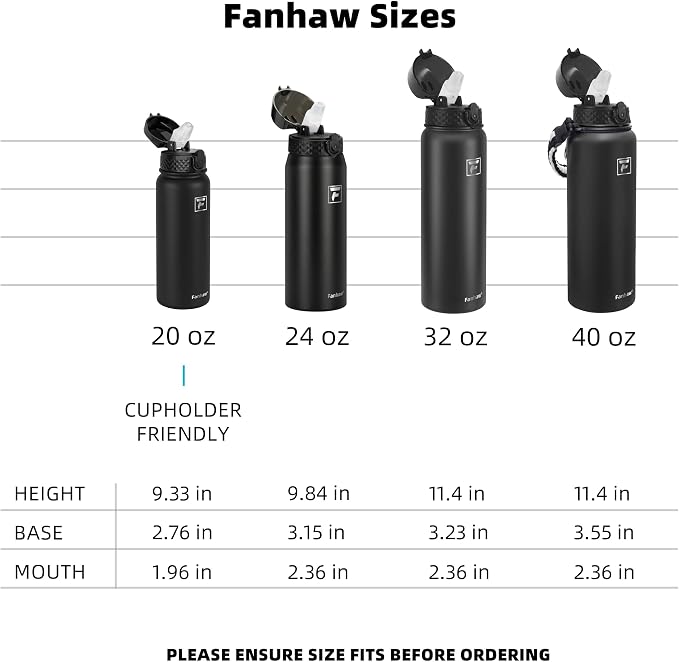 Fanhaw 24 Oz Kids Insulated Stainless Steel Water Bottle with Straw Lid, Leakproof & Anti-Dust Everyday Use Bottle for School, Women & Men, Back to School Essentials (Yellow)