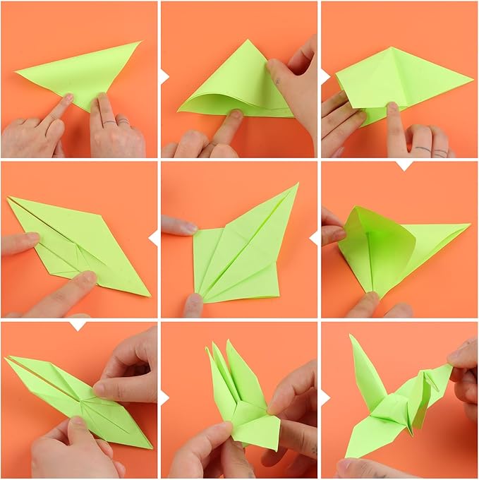 300 Sheets 6" Square Origami Paper, 20 Colors Origami Paper 6x6, Double Sided Color Origami Papers for Beginner, OrigamiPaper for Arts and Crafts