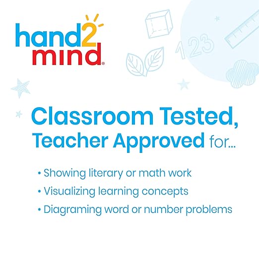 hand2mind Reusable Clear-Vu Dry Erase Pockets for Students, Dry Erase Office Supplies, Teacher Supplies for Classroom, School Supplies, Classroom Supplies (Pack of 10)