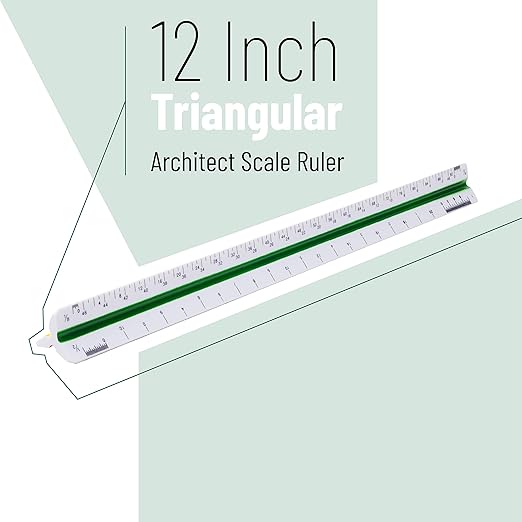 Mr. Pen Architectural Scale Ruler, 12" Plastic Architect Scale