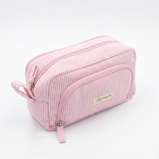 Large Pencil Case Pouch, Soft Corduroy Pen Bag with Zipper, Pencil Organizer, Cute Aesthetic School Supplies for Teen Girls Adults