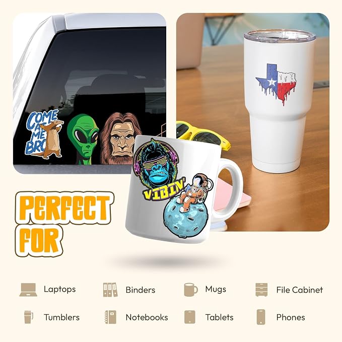 Personalized Name Stickers for Water Bottles - Custom Waterproof Vinyl Labels for Labeling Tumblers, Laptops, Cars, Helmets, Cups, and Daycare Items (6 Stickers)