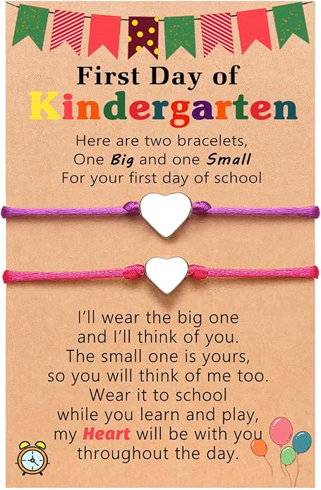 UNGENT THEM Big & Small Heart Bracelets Back to School Gifts for Girls