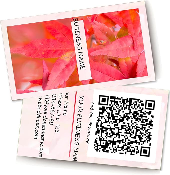 200/500Pcs Business Card Customization (Add Picture or Logo), Thick Coated Paper Business Card Double-sided Printing-2"x3.5" Inches (Color-E)