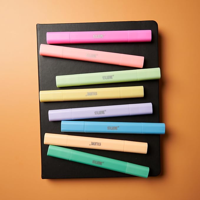 BLIEVE Aesthetic Cute Highlighters No Bleed Through, Dual Tip Chisel & Fine Point, Pastel Colors For Bible & Journaling