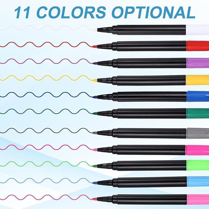 PATIKIL Liquid Chalk Markers, 12 Pcs Chalk Board Dry Wet Erase Pens Fine Tip Washable Window Marker Pens for Blackboard Home Kitchen Fridge Calendar Whiteboard Clear Glass, Sky Blue