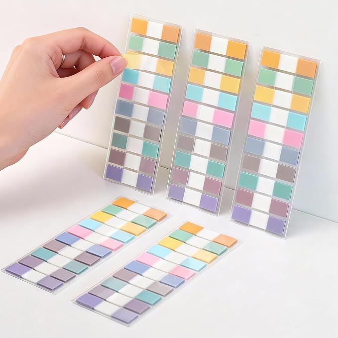 Sticky Tabs Notes Page Marker - 1000Pcs 1.77-Inch Repositionable Sticky Index Tabs Colorful Page Tab for Annotating Books, Files and Notebook Dividers, Teacher School Office Supplies,Study Aids