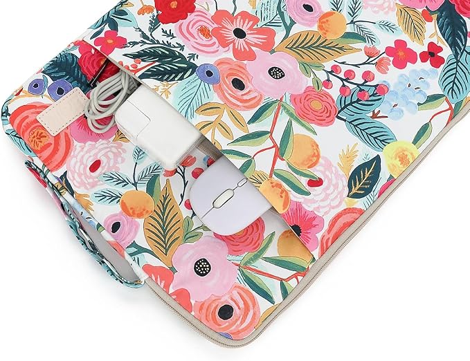 Laptop Sleeve 13.3 inch14 Inch, 15.6inchWater Resistant Traveling Computer Cover with Handle, Shockproof Protective Carrying Laptop Case (Y8-Garden Rose, 16 inch)