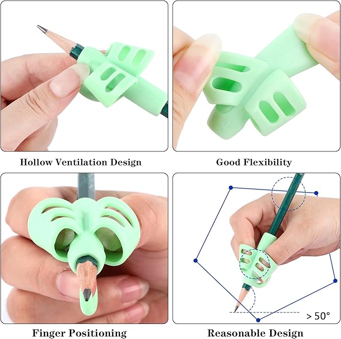 SANNIX 16 PCS Pencil Finger Grips for Handwriting Grip Posture Correction Training Pen Writing Aid Tool for Toddler Preschool Adults Students Special Needs