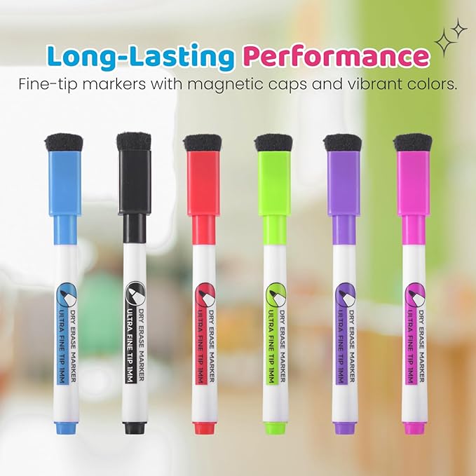 Cinch! Magnetic Calendar Bundle of 3 - Monthly, Weekly, Daily Planning Dry Erase Boards for Fridge - Magnetic Fridge Calendar Whiteboard Set with 6 Fine Tip Markers, Large Eraser, and Magnets