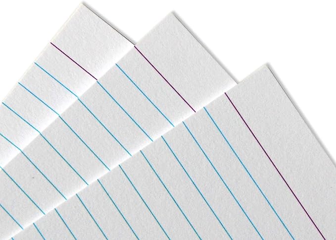 Home Advantage 3x5 Ruled Index Cards - Our 50 Pack of Lined Notecards Use Heavy Duty Cardstock to Make Them Bleed Proof – These Line Ruled Index Cards Make Perfect Flashcards & Note Cards