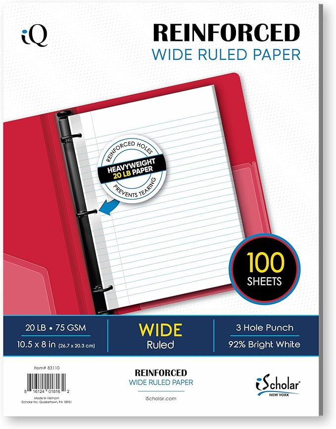 iScholar Reinforced Notebook Filler Paper (83110)
