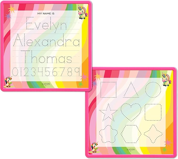 Kid's Name Tracing Board | Dry Erase Letter Tracing | Reusable Writing Practice Board | Personalized | Baby Unicorn Theme