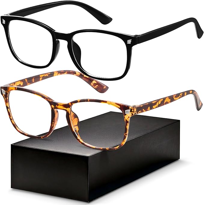 Gaoye Eyewear Frames for Men - Blue Light Blocking Square Glasses, Anti UV Ray Computer Gaming, Blue Blockers for Women