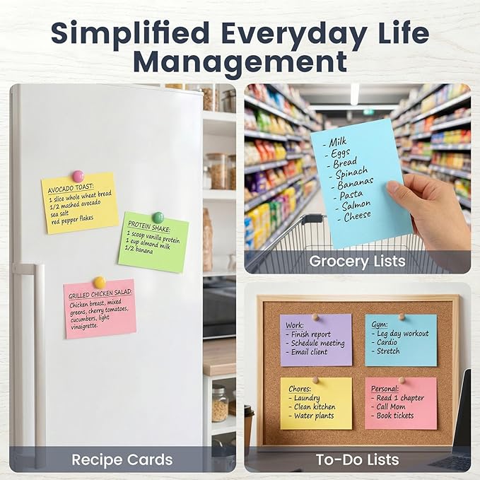 Koogel Index Cards 4x6, 180 Count, Colored Large Index Cards Blank on Both Sides for Back to School, Heavy Notecards Flashcard for Studying Learning Office College Supplies, 9 Assorted Neon Color