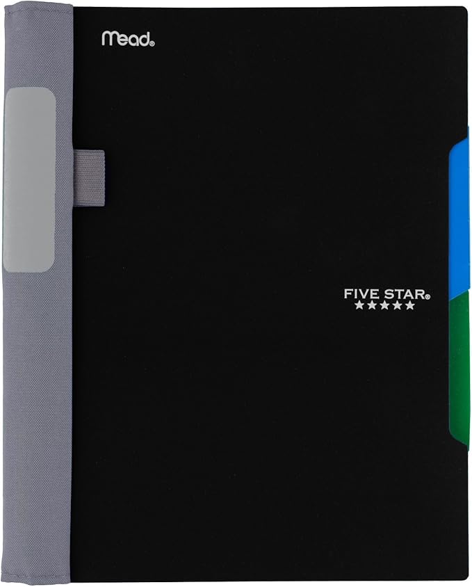 Five Star Advance Spiral Notebooks, 2 Subject, College Ruled Paper, 100 Sheets, 9-1/2" x 6", Assorted Colors, 6 Pack (38642)