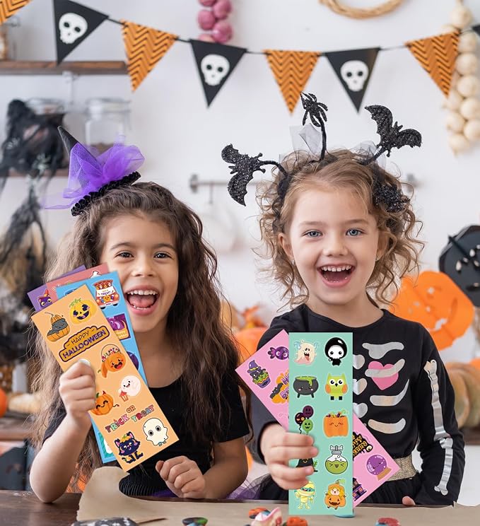 Halloween Stickers, Halloween Party Favors,Stickers for Kids,Party Supplies | Halloween Stickers for Kids, Halloween Games Toys Gifts Crafts Treats, Trick-or-Treat Halloween Activities Party Supplies