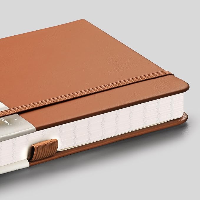 EMSHOI Lined Journal Notebook, 256 Numbered Pages, A5 Size (5.7'' x 8.3'')