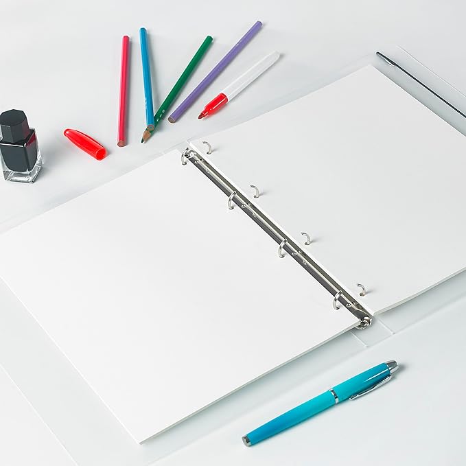 A4 Blank Loose Leaf Refill Paper 290x210mm - 135 Sheets 100GSM Notepaper - 4-Hole Punch for A4 4-Ring Binders - Thick, Premium Quality for Note Taking, Journaling & Office Use