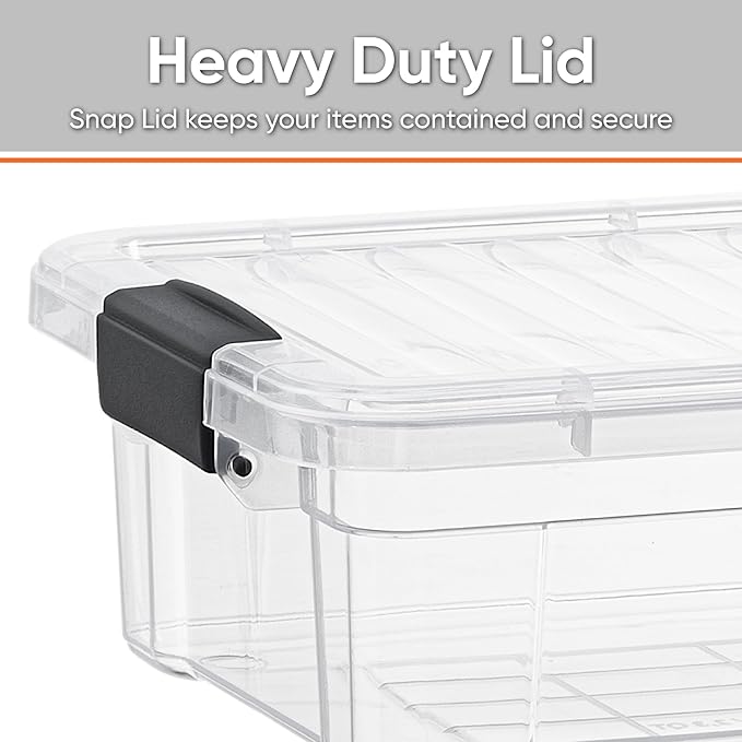 Superio Storage Bins with Lids- 3 Pack, 21 Qt Clear Boxes for Organizing, Stackable Plastic Containers- BPA Free, Non-Toxic, Odor Free, Organizer for Home, Office, Dorm