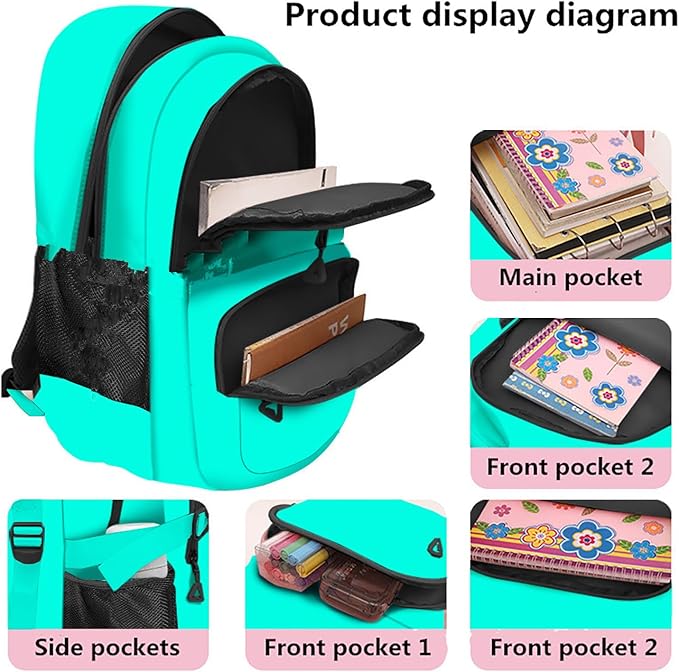 Casual Lightweight Backpacks for Boys & Girls, School Bookbags, 15 "Laptop Backpack, Travel Bag (212-zshi)