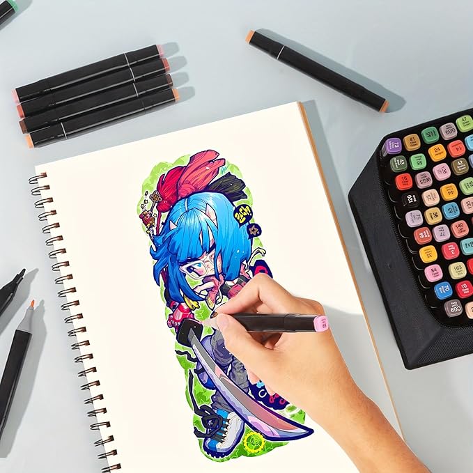 Markers, 120 Colors Dual Brush Tip PermanentArt Markers, Coloring Marker, for Book Painting cardMaking
