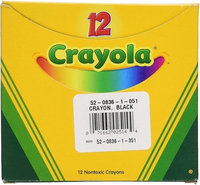 Crayola Bulk Crayon Regular - Black [Set of 3]