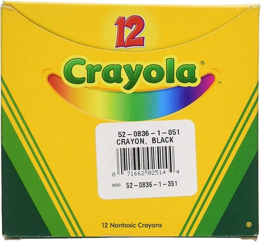 Crayola Bulk Crayon Regular - Black [Set of 3]