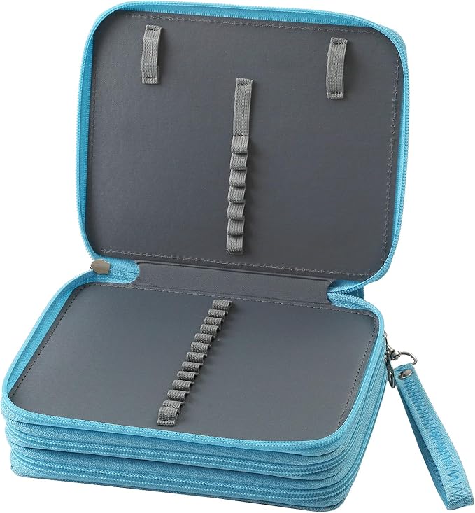 Portable Colored 72 Slots Pencil case Organizer with Printing Pattern for Watercolor Pens, Pencil Case Organizer for Artist
