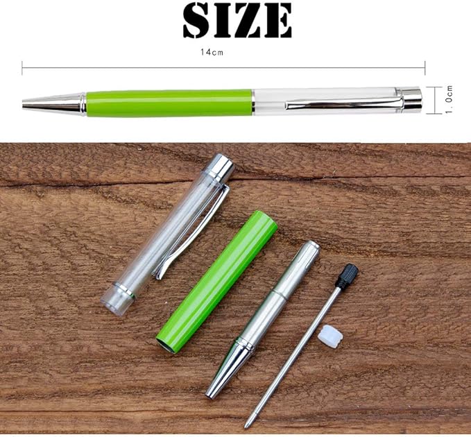 27 Pack Colorful Empty Tube Floating DIY Pens, with 12 Kinds of Dried Flowers for Storage, Building Your Favorite Liquid Sand Pens Gift