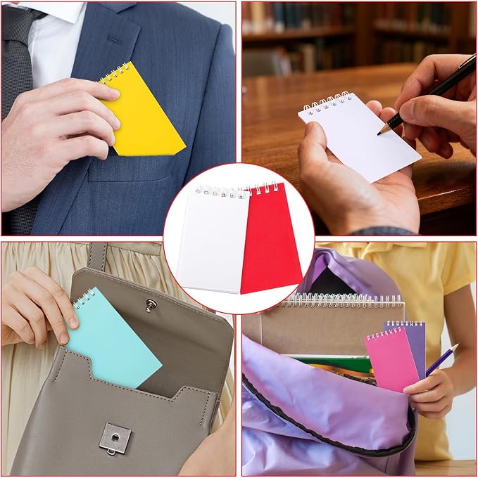 24 Pack Mini Notebooks for Kids Small Spiral Journal Notepads Party Favor
